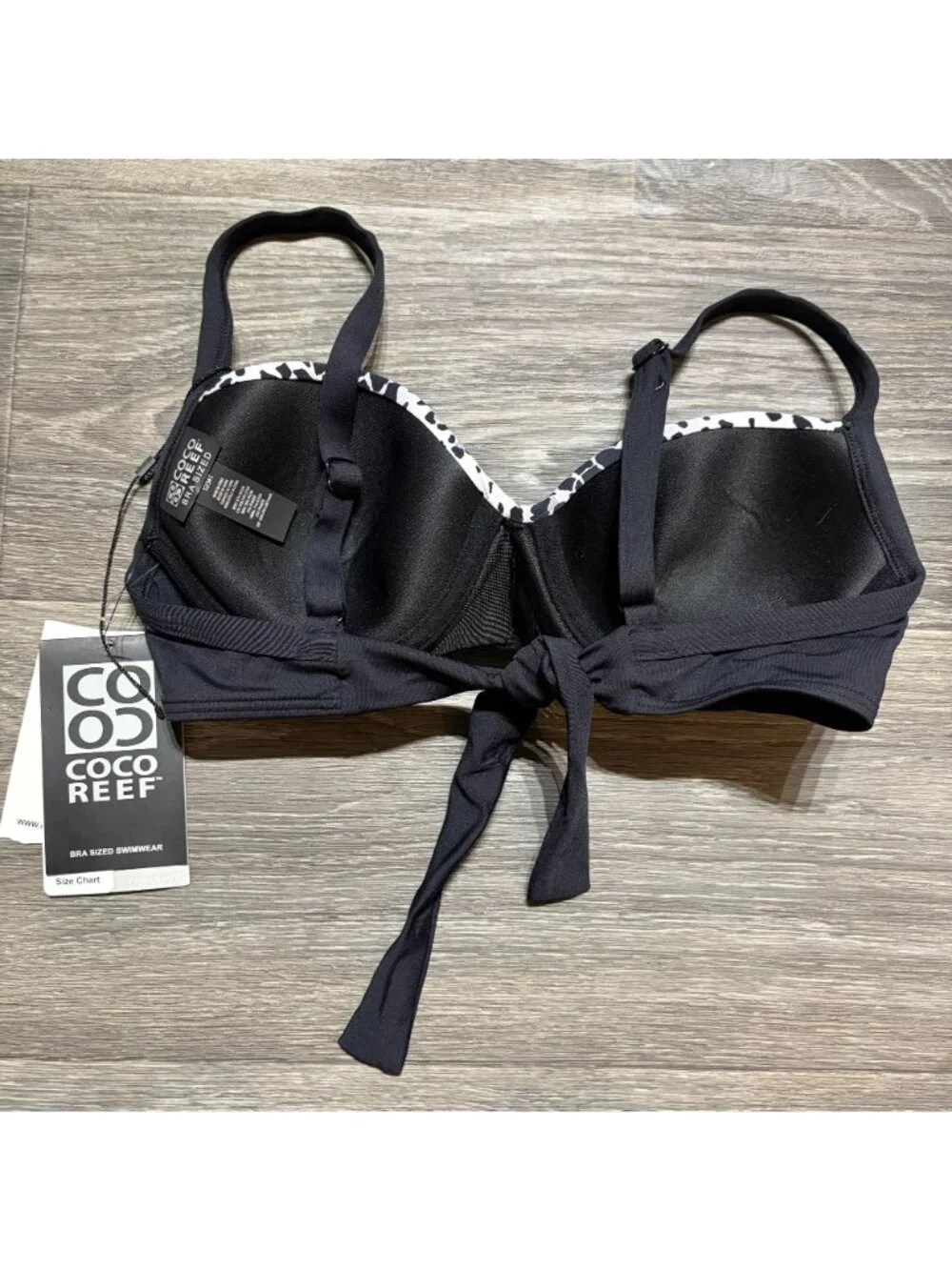 Coco Reef Diva Power Underwire Bikini Top 36/38D Harmony Mix Bra Animal Print